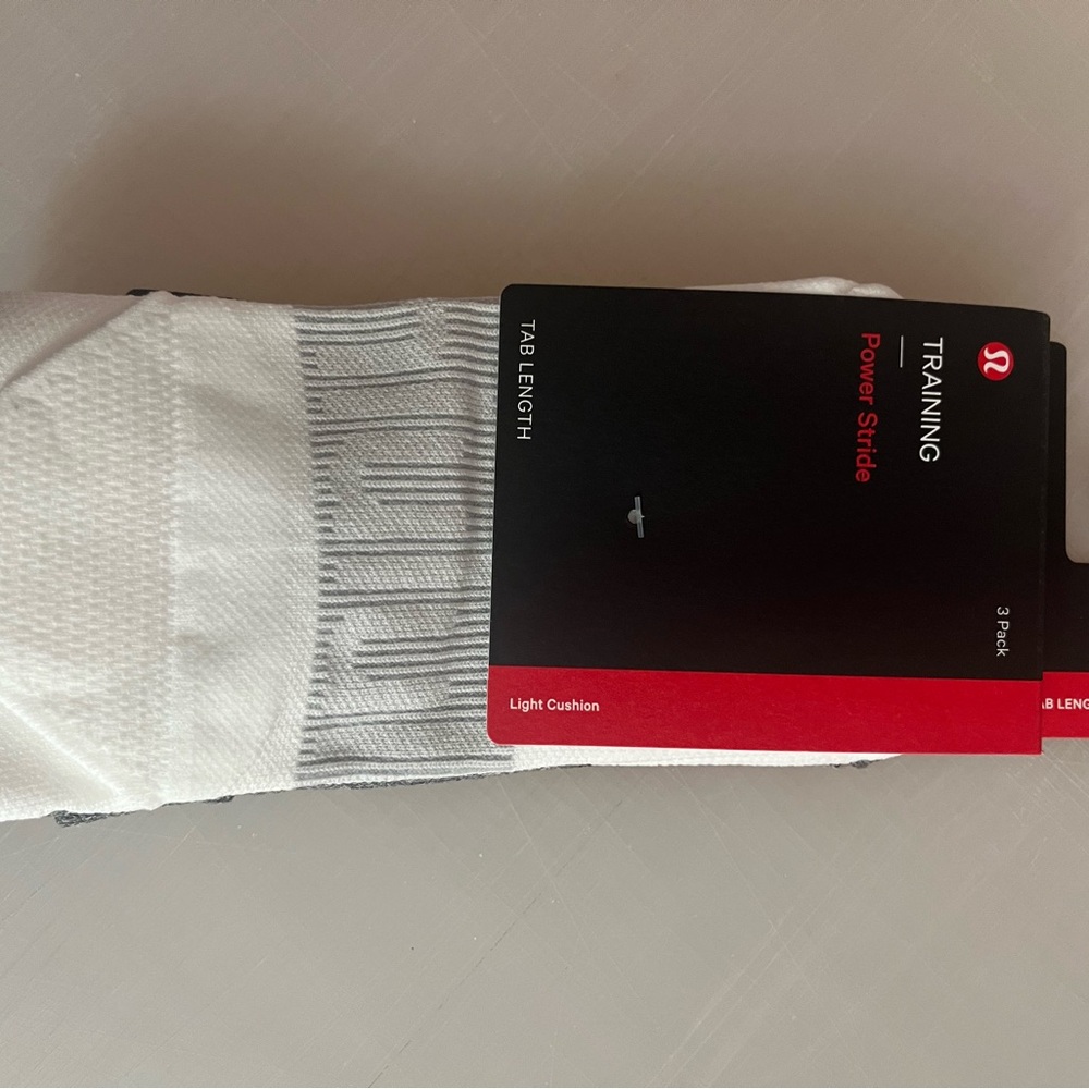 lululemon athletica Power Stride White Socks 3-Pack